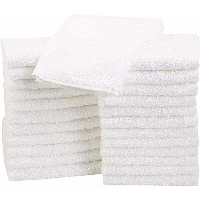 foto del prodotto fortuneville set di 24 tovaglioli piccoli in cotone 30 x 30 cm bianco