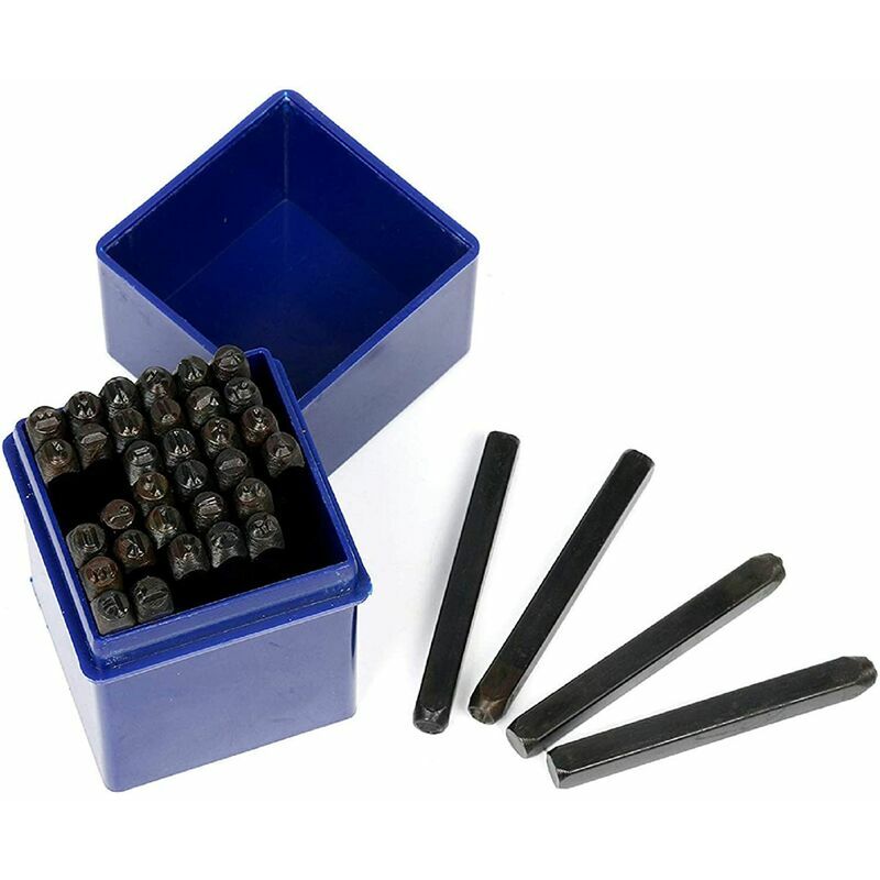 foto del prodotto fortuneville set di 36 lettere da colpire 3 mm lettere dell alfabeto az e numeri da 0 a 9