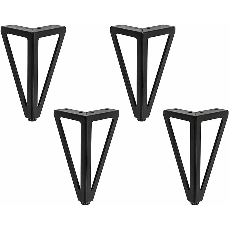 foto del prodotto fortuneville set di 4 gambe per mobili per tavoli tv, gambe per tavolini ecc. 15 cm, nero 