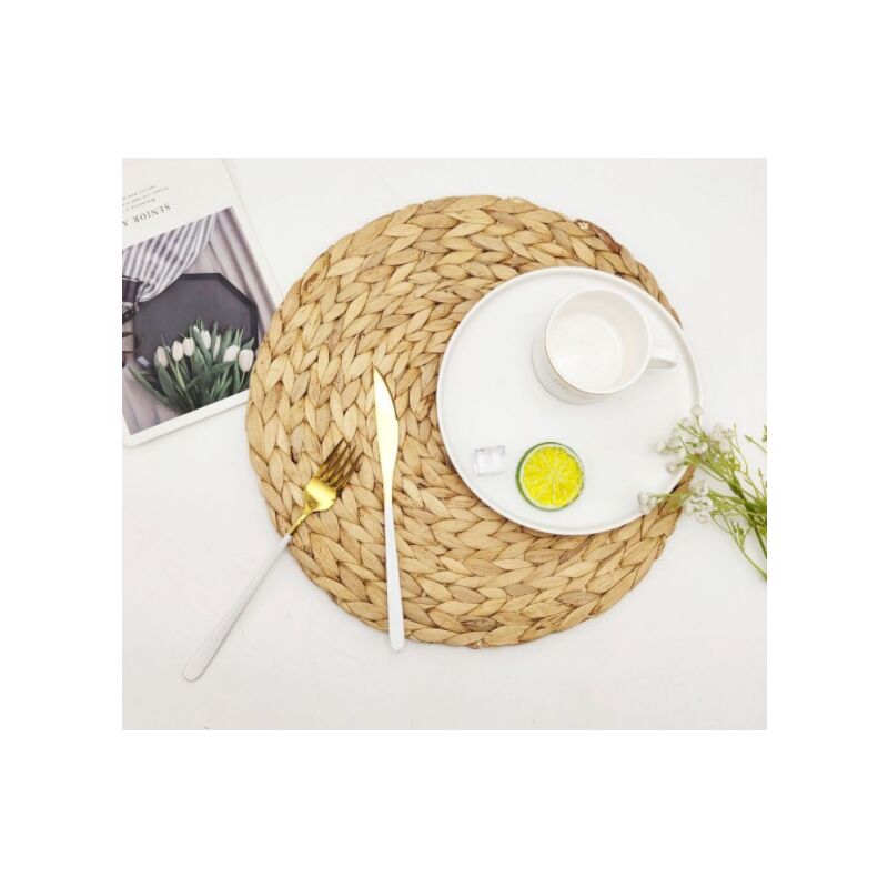 foto del prodotto fortuneville set di 4 tovagliette all americana in tessuto di giacinto d acqua naturale da 25 cm