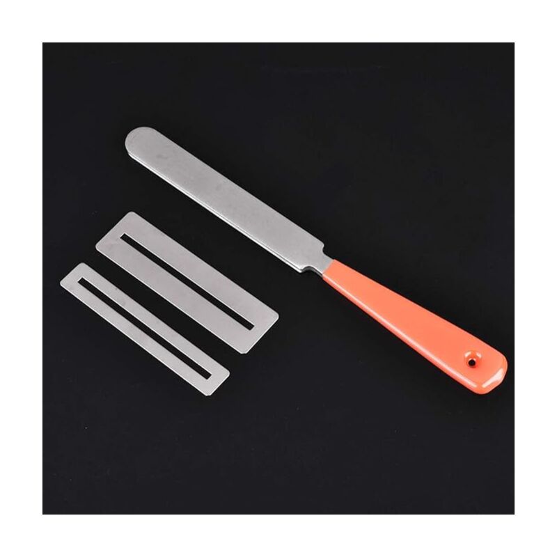 foto del prodotto fortuneville set di lime per tasti per chitarra, lima piatta universale con impugnatura antiscivolo 2 rondelle per chitarra in acciaio inossidabile