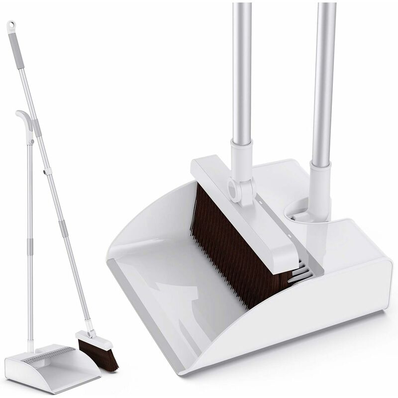 foto del prodotto fortuneville set scopa e paletta, paletta aiglam, paletta scopa 145,5 cm con manico lungo per casa, cucina, ingresso, pulizia ufficio