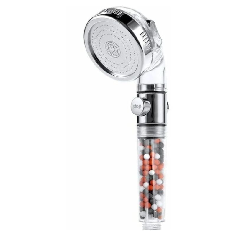 foto del prodotto fortuneville set soffione doccia con ioni negativi, booster doccia a soffione singolo, rubinetto del bagno, scaldabagno, scaldabagno