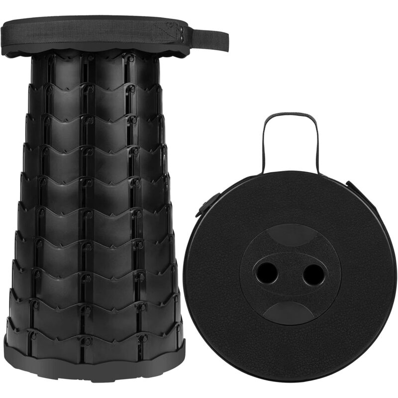 foto del prodotto fortuneville sgabello telescopico, sgabello da campeggio regolabile con grande capacit di carico, sgabello pieghevole portatile telescopico per