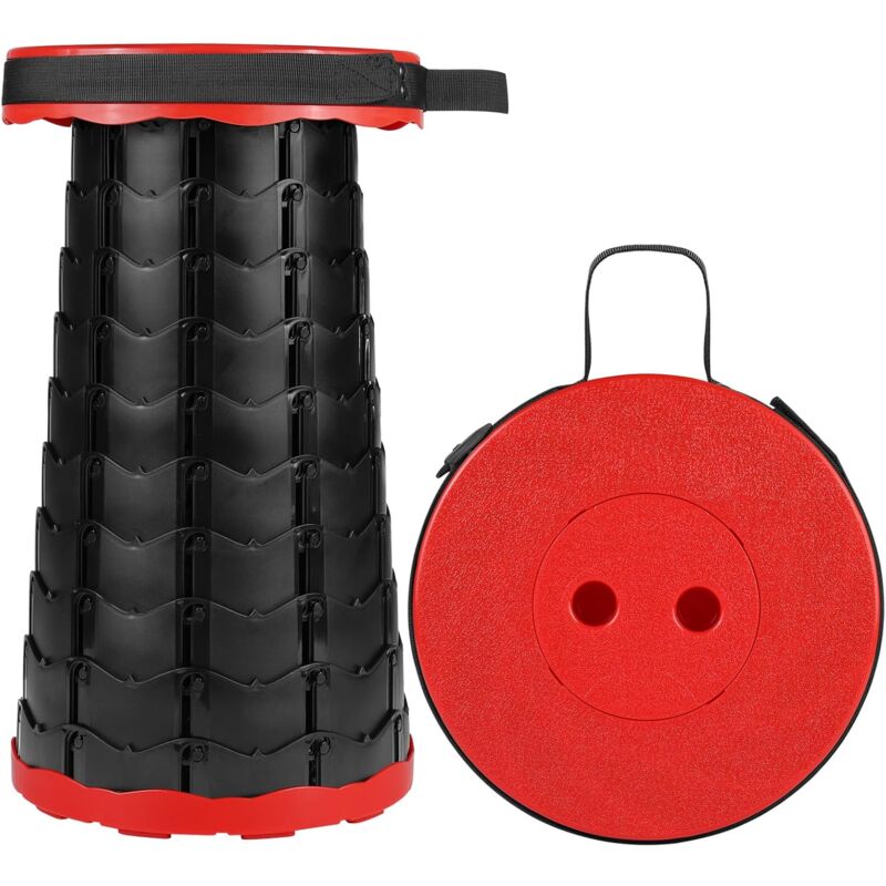 foto del prodotto fortuneville sgabello telescopico, sgabello da campeggio regolabile con grande capacit di carico, sgabello pieghevole portatile telescopico per