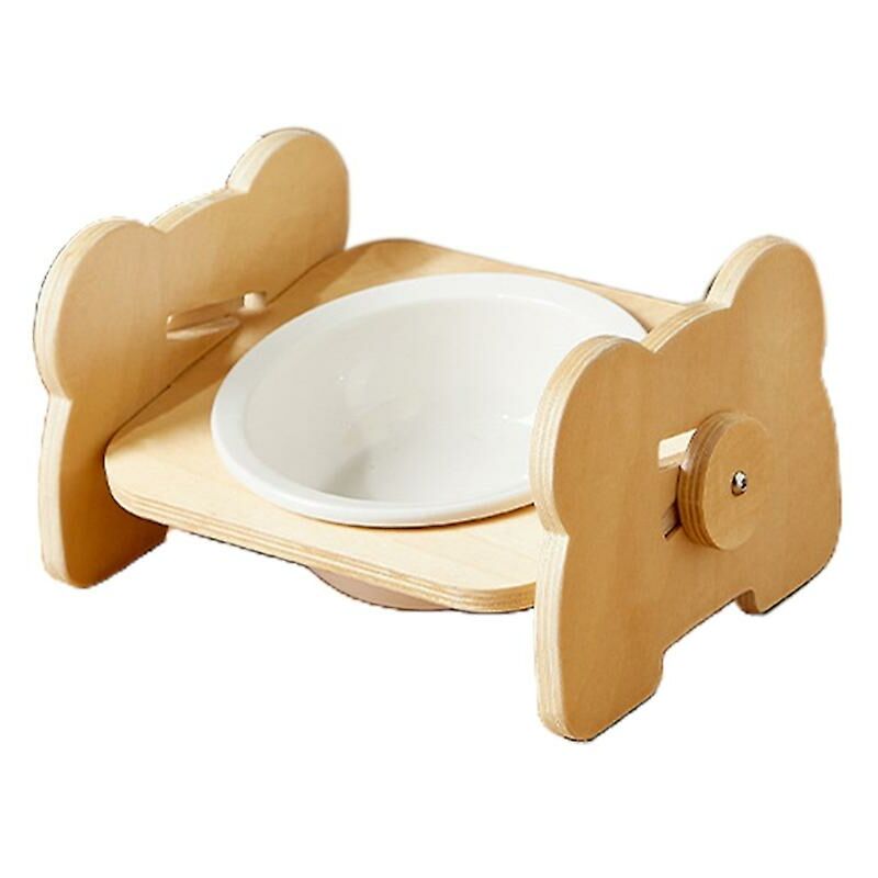foto del prodotto fortuneville simpatica ciotola doppia per animali domestici per cani e gatti, alimentatore per acqua, ciotola verticale in ceramica