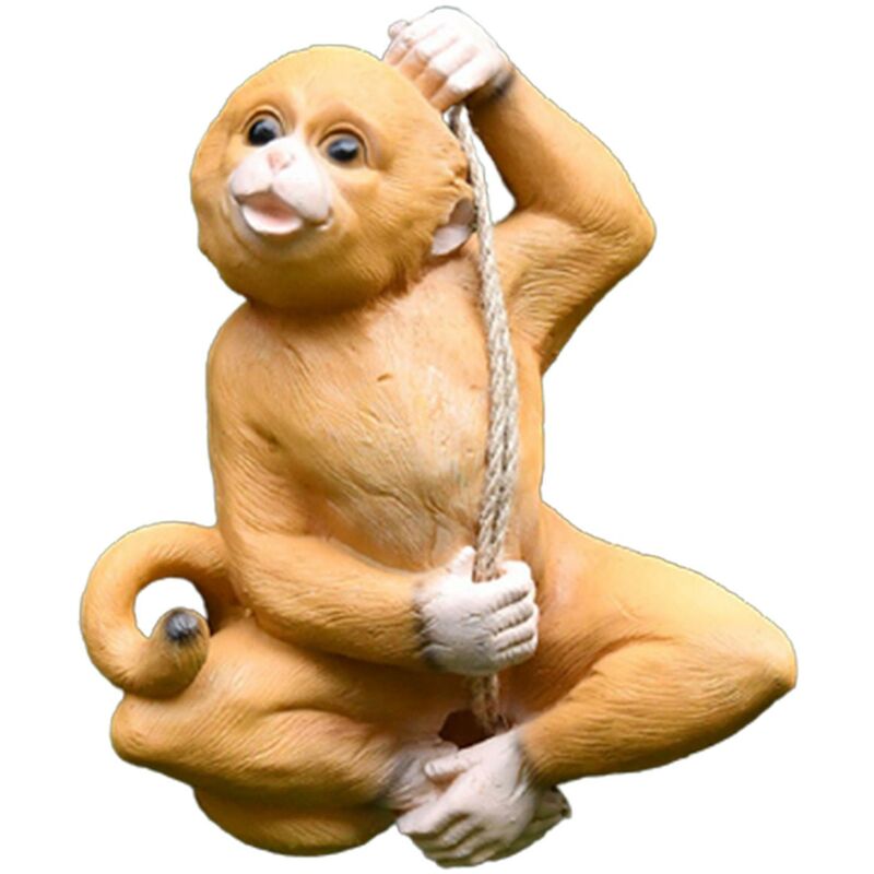 foto del prodotto fortuneville simulazione animale statua ornamento resina appeso scimmia gardent albero ciondolo per