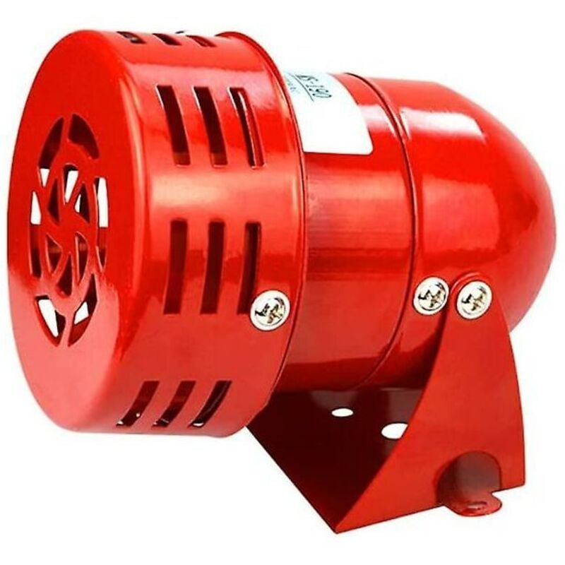 foto del prodotto fortuneville sirena di allarme 220 v potente da esterno, sirena di allarme 120 db, motore rosso led sirne corno in metallo allarme per barche