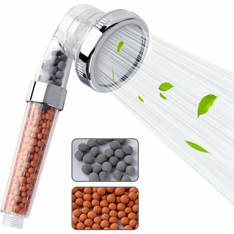 foto del prodotto fortuneville soffione doccia ad alto flusso con filtro a sfera e soffione doccia pressurizzato con 3 modalit doccia a risparmio idrico per adulti,