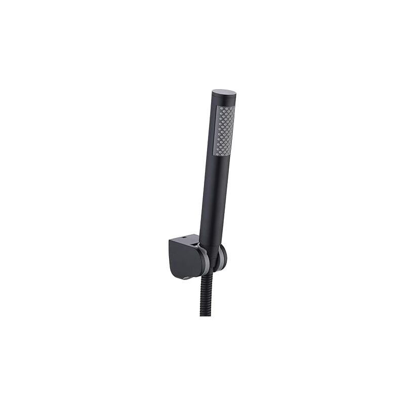 foto del prodotto fortuneville soffione doccia doccetta in acciaio inox soffione doccia bagno soffione doccia con supporto per soffione e flessibile doccia nero