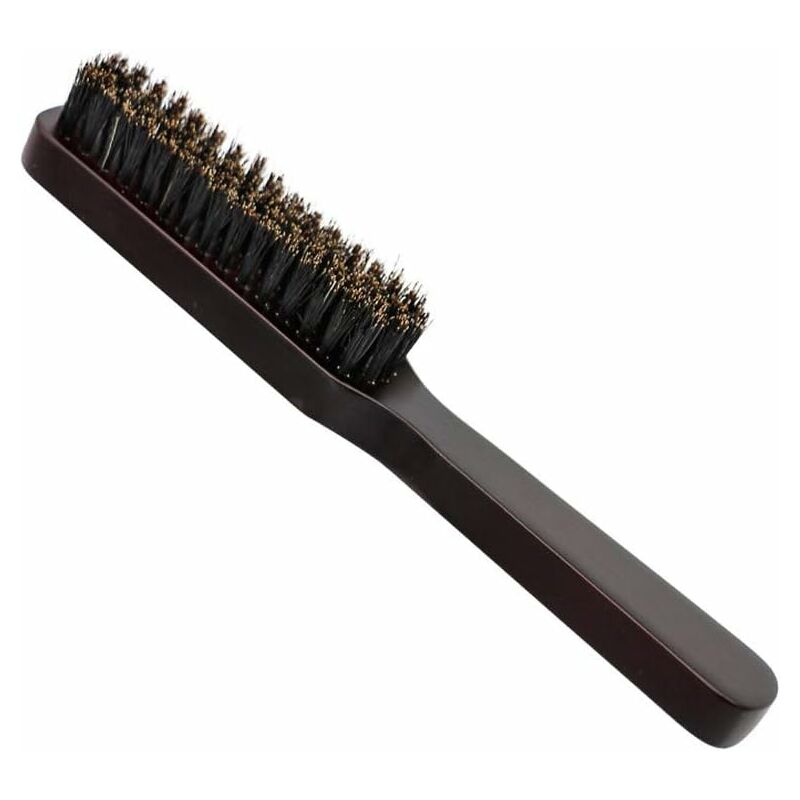 foto del prodotto fortuneville spazzola da barba con manico, spazzola in setole di cinghiale per acconciare la barba, spazzola per la pulizia strumenti di bellezza