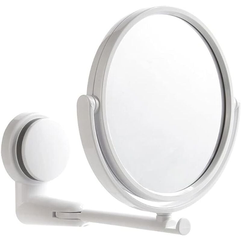 foto del prodotto fortuneville specchio da parete a ventosa per bagno, specchio per trucco, specchio da parete sospeso a 360 , specchio ingranditore bifacciale,