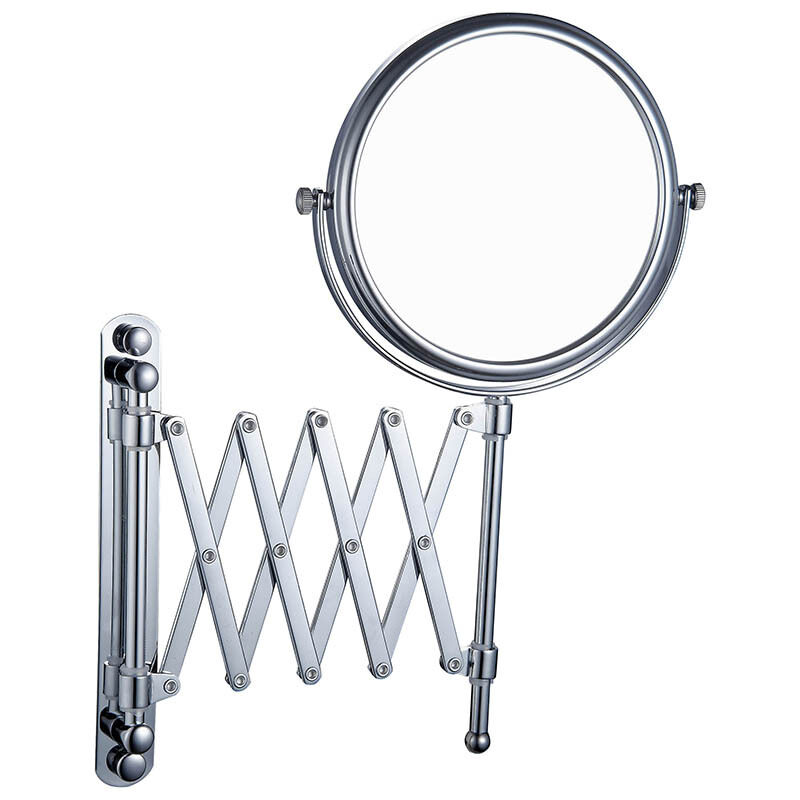 foto del prodotto fortuneville specchio ingranditore da parete estensibile e girevole a 360 ingrandimento x3 20 cm specchio da bagno bifacciale in acciaio inox