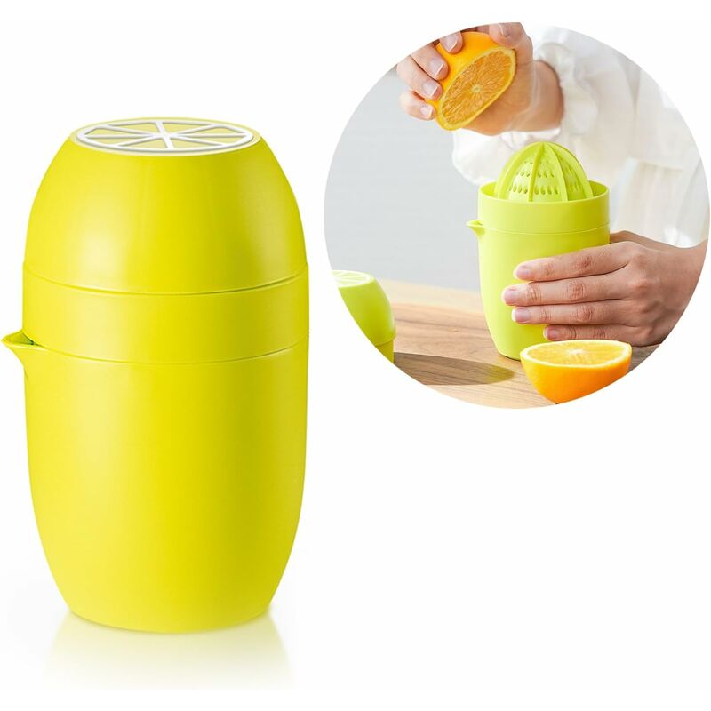 foto del prodotto fortuneville spremiagrumi manuale, spremiagrumi manuale con contenitore succo, spremiagrumi, spremilimoni, spremiagrumi per arance, pompelmi,