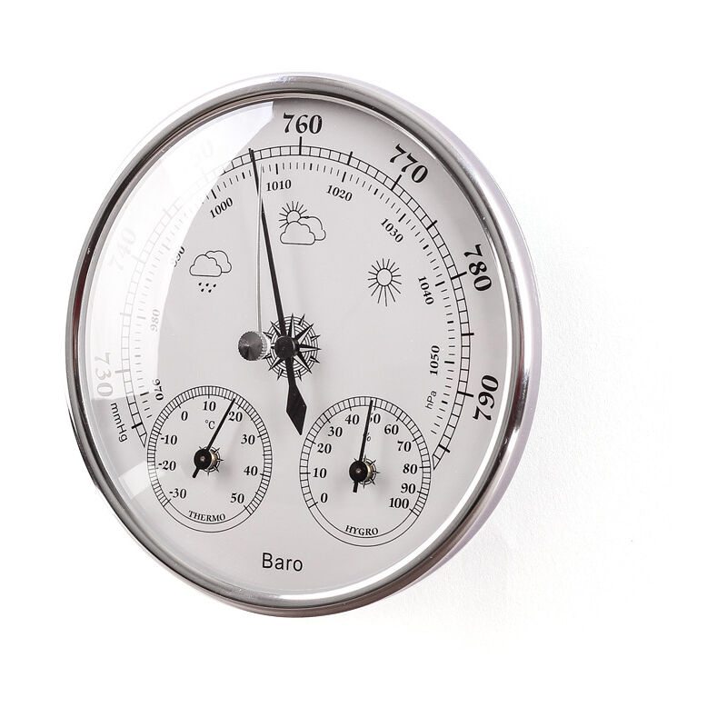 foto del prodotto fortuneville stazione meteorologica barometrica con barometro e termometro igrometro stazione meteorologica analogica montata a parete per interni