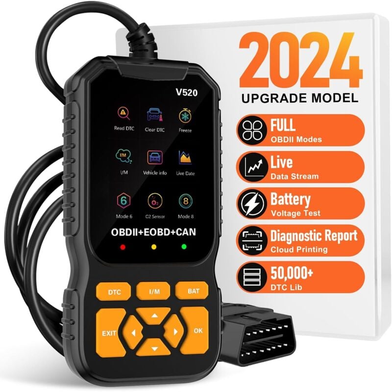 foto del prodotto fortuneville strumento diagnostico scanner obd2 professionale, lettore di codici luce motore con strumento diagnostico scanner per auto reset
