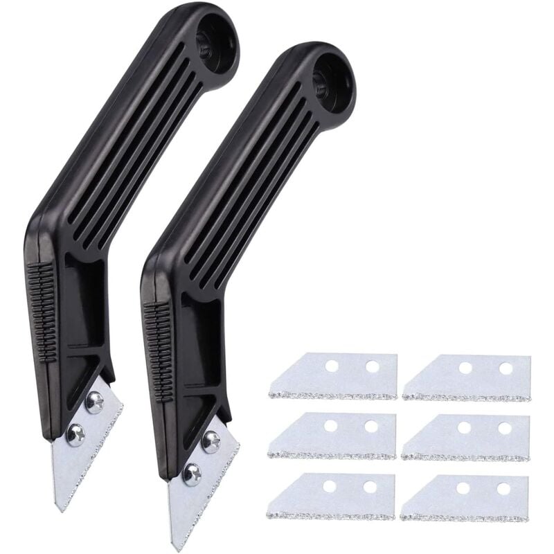 foto del prodotto fortuneville strumento manuale per la rimozione di malta per malta e adesivo per piastrelle, materiale duro, resistente 2 pezzi set da 5 pezzi