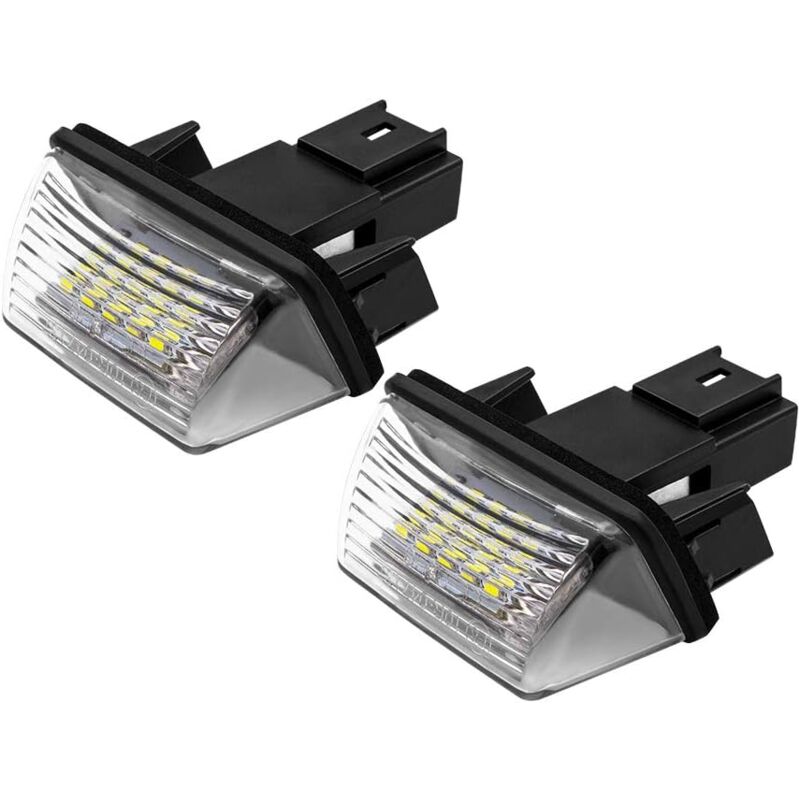 foto del prodotto fortuneville super bright 6000k xenon white 18 smd lampadine per targa a led per auto luci posteriori per 206 207 306 307 308 406 407 5008 ecc., 2