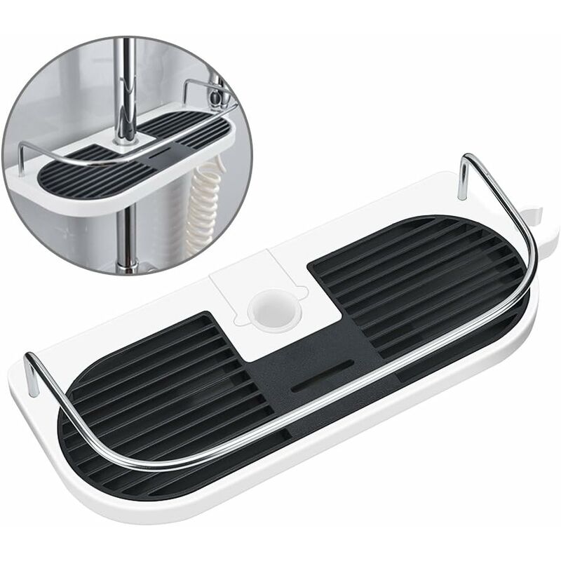 foto del prodotto fortuneville supporto doccia bagno regolabile in altezza per aste doccia 19mm 25mm