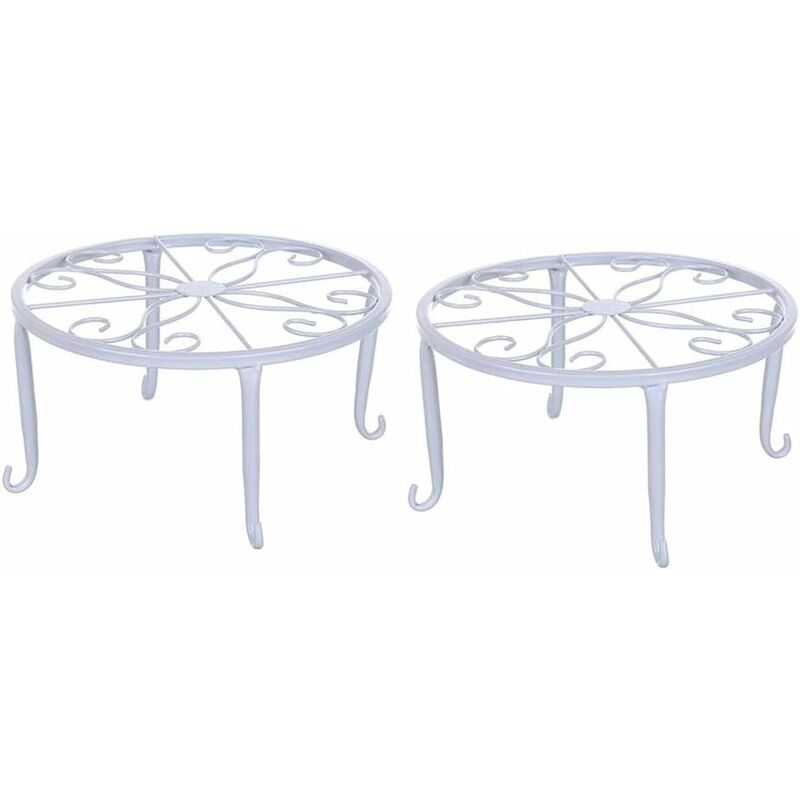 foto del prodotto fortuneville supporto per fiori in metallo,2 pezzi supporto per fiori in ferro battuto, supporti per vasi per piante all aperto, supporto per vaso