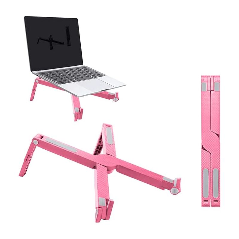foto del prodotto fortuneville supporto per laptop, ventilazione pieghevole regolabile leggera universale, supporto per laptop portatile per dissipazione del calore