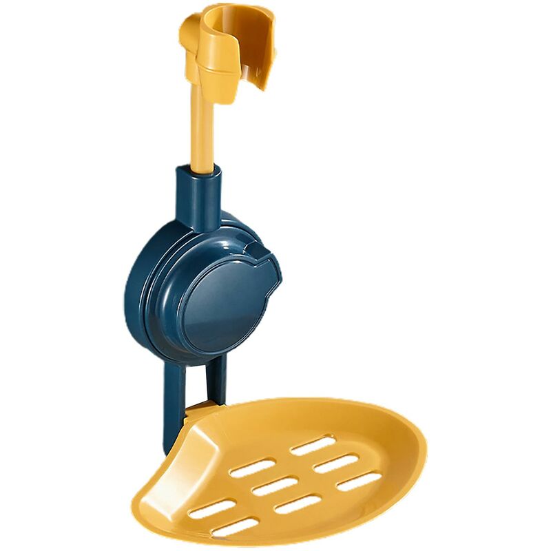 foto del prodotto fortuneville supporto per soffione doccia a parete 2 in 1 abs staffa per doccia multifunzionale per bagno forniture per la casa giallo