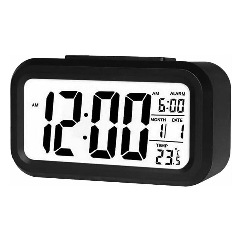 foto del prodotto fortuneville sveglia digitale con display della temperatura, orologio da tavolo con display lcd, orologio digitale, radiosveglia digitale con