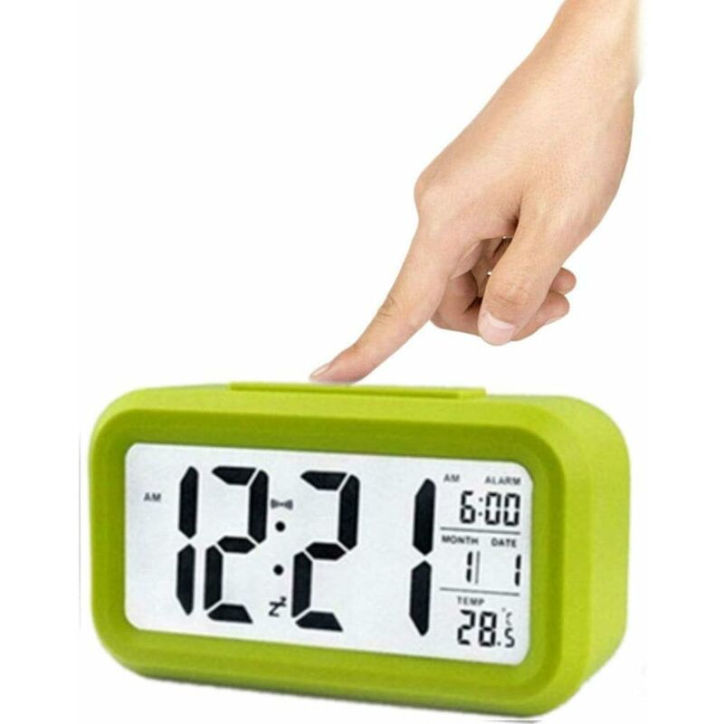 foto del prodotto fortuneville sveglia digitale, grande schermo hd smart night light sveglia per bambini adolescenti moda ragazzi retroilluminazione led display lcd