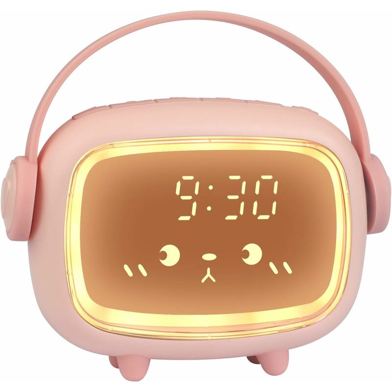 foto del prodotto fortuneville sveglia digitale per bambini sveglia per bambini orologio digitale per ragazze ragazzi sveglia con angelo rosa 