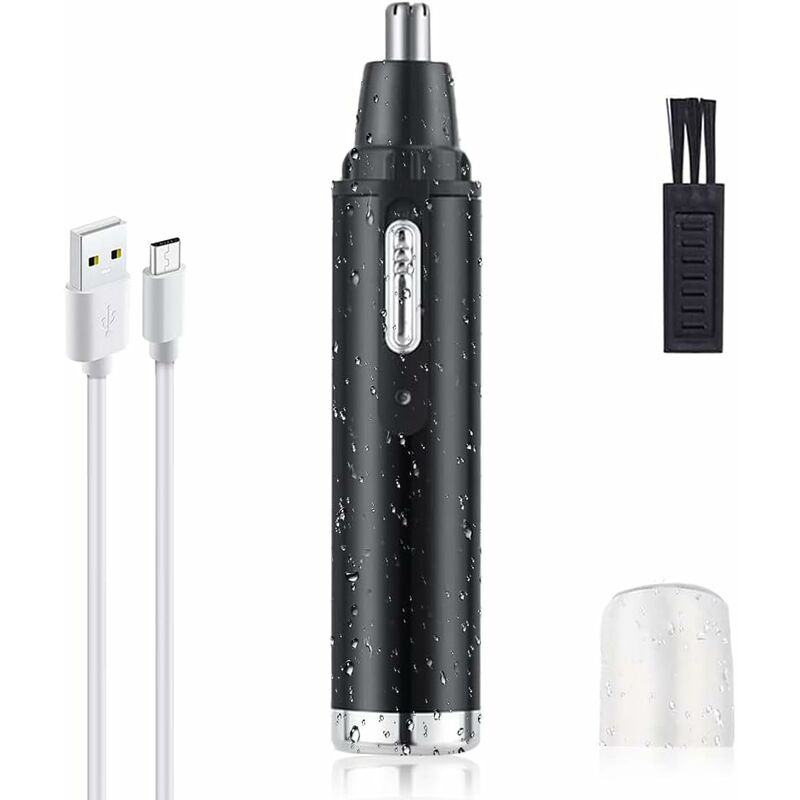 foto del prodotto fortuneville tagliapeli naso elettrico, tagliacapelli professionale ricaricabile usb per naso e orecchie, tagliacapelli multifunzionale, detergente