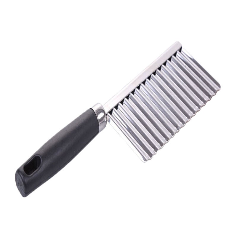 foto del prodotto fortuneville taglierina per patatine fritte in acciaio inossidabile accessori per la cucina coltello ondulato coltello a lama seghettata
