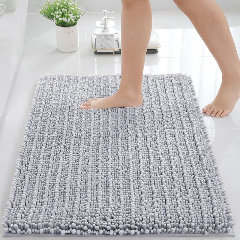 foto del prodotto fortuneville tappeti da bagno tappeti da bagno in peluche ultra morbidi, spessi, assorbenti, lavabili in lavatrice tappetini da bagno in peluche
