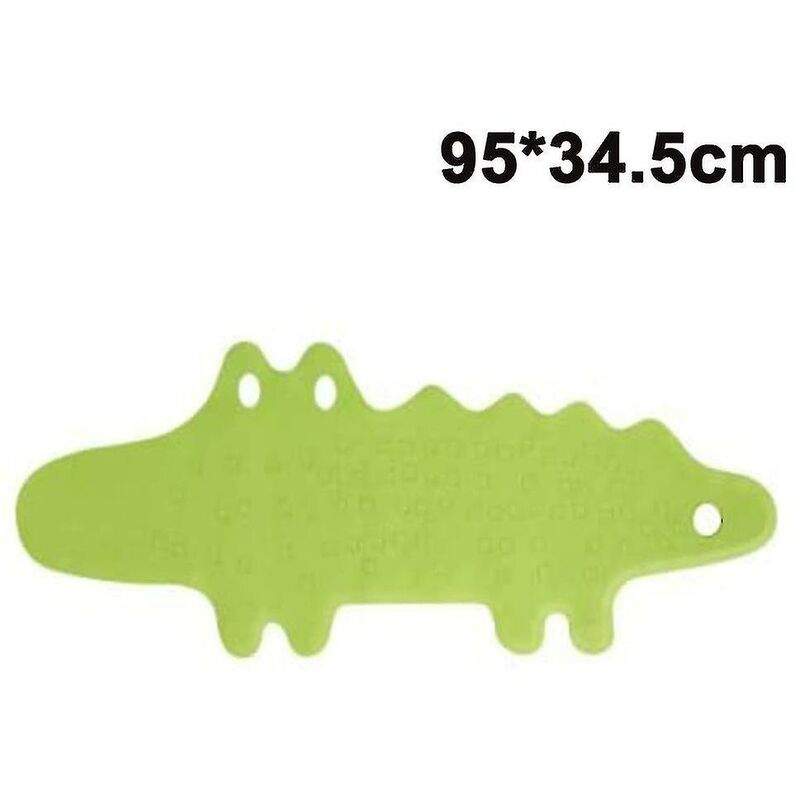 foto del prodotto fortuneville tappetino antiscivolo per vasca da bagno per bambini, lavabile in lavatrice, motivo coccodrillo green