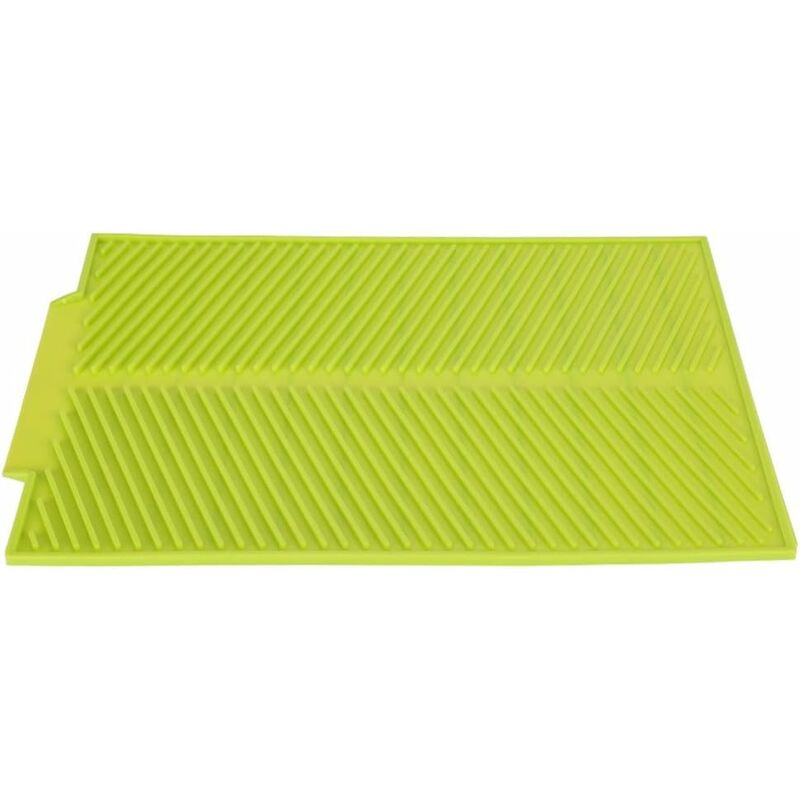 foto del prodotto fortuneville - tappetino di scarico per lavastoviglie in silicone antiscivolo vassoio per asciugare il tappetino per la cucina (verde, di piccole dimensioni)