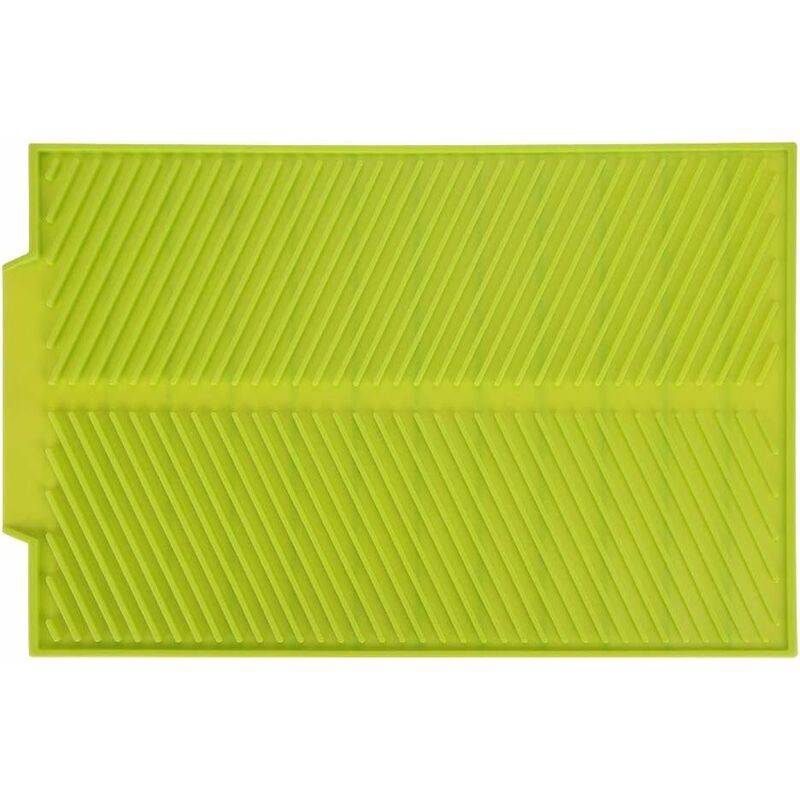 foto del prodotto fortuneville tappetino per lavello da cucina, tappetino di drenaggio in silicone tappetino per asciugare i piatti in silicone verde tappetino per