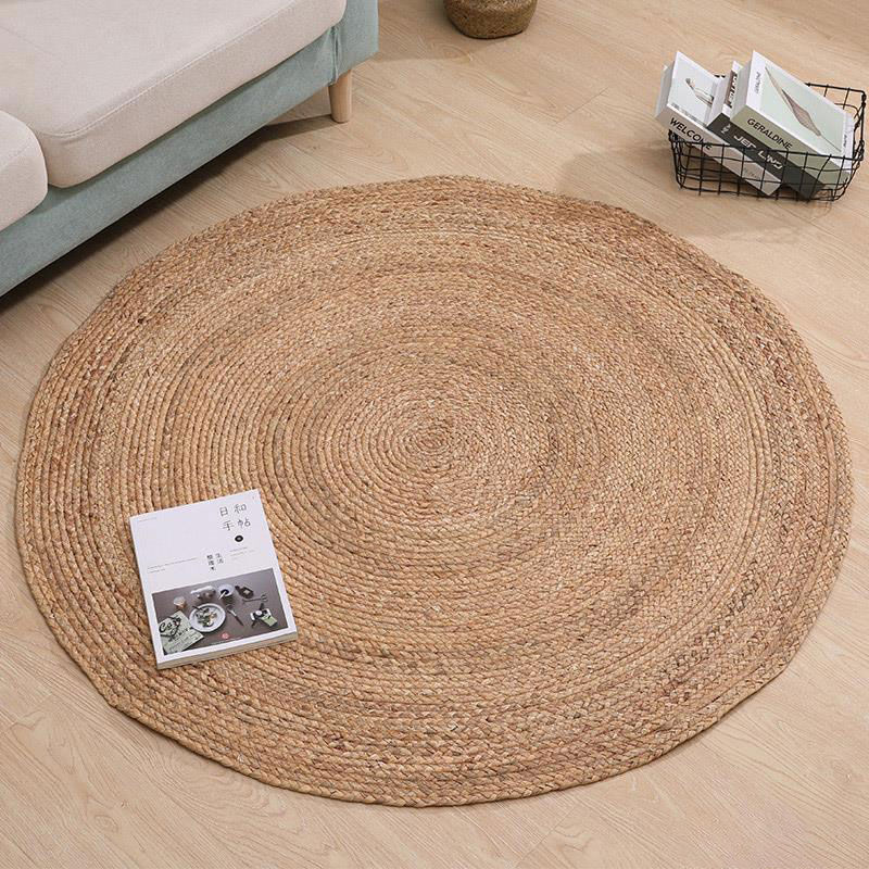 foto del prodotto fortuneville tappeto da soggiorno o camera da letto, scendiletto rotondo in rattan