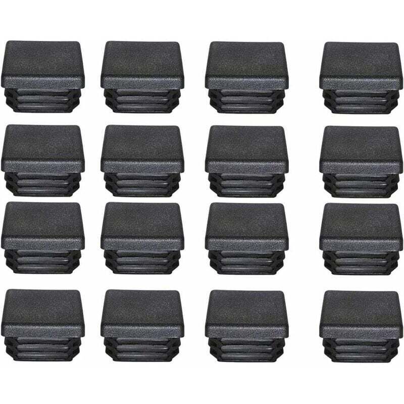 foto del prodotto fortuneville tappo di plastica 40x40mm tappo terminale del tubo quadrato nero tappi terminali in plastica tappi ciechi per piedini per mobili