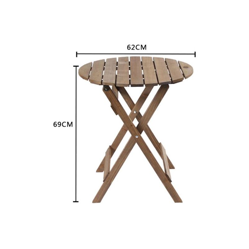 foto del prodotto fortuneville tavolo da giardino pieghevole tavolo da esterno portatile in legno per il tempo libero 6269 cm