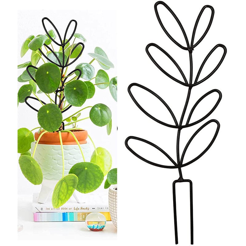 foto del prodotto fortuneville telaio di supporto per piante in metallo creativo a forma di foglia fiore per la casa pianta per arrampicata supporto per fiori in