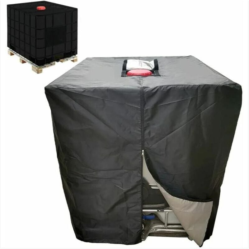 foto del prodotto fortuneville telo per serbatoio acqua piovana ibc 1000 l copri contenitore per serbatoio acqua piovana con cerniera antivento anti uv resistente
