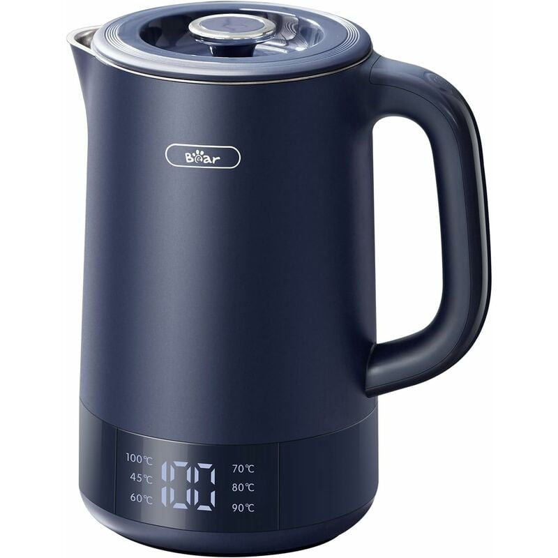 foto del prodotto fortuneville temperature del bollitore in acciaio inossidabile 304 da 1,7 litri, 1800 2200 w, interruttore tattile per microcomputer, senza bpa,