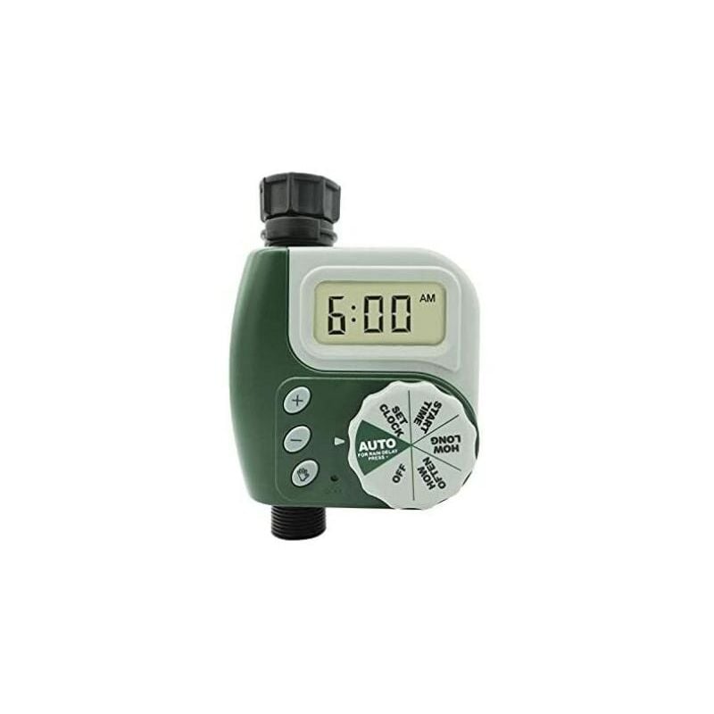 foto del prodotto fortuneville temporizzatore per irrigazione automatico, timer per irrigazione con irrigatore, controller per sistema di irrigazione con display a