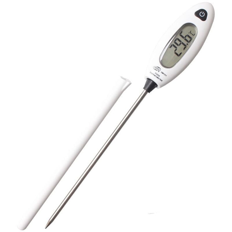 foto del prodotto fortuneville termometro da cucina sonda di temperatura lunga termometro da cucina digitale lettura istantanea termometro lcd a grande schermo da 5