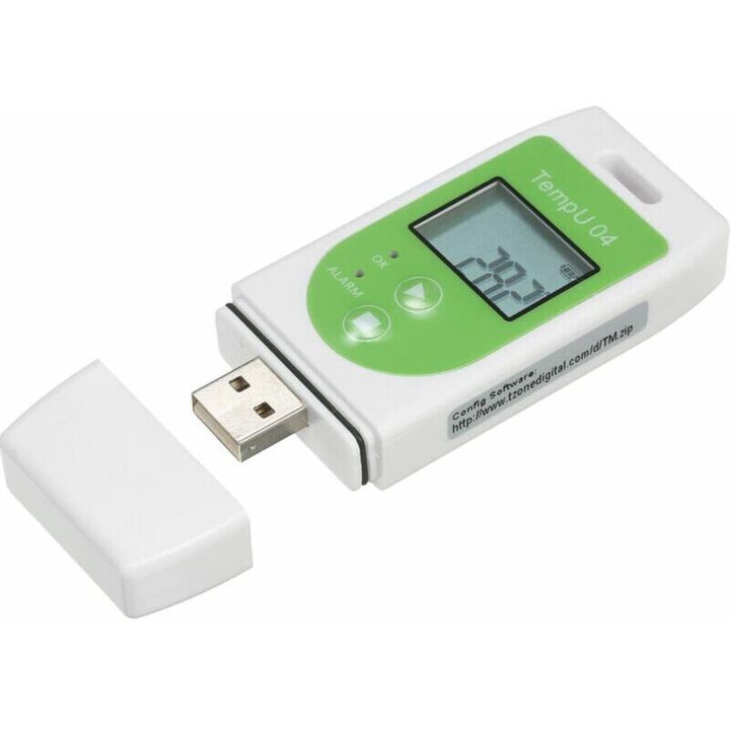 foto del prodotto fortuneville termometro data logger multi uso usb temperature logger riutilizzabile con capacit di registrazione di 32.000, verde