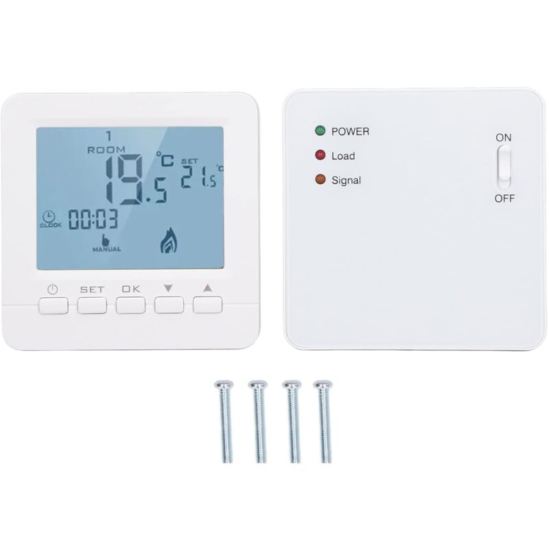 foto del prodotto fortuneville termostati programmabili per la casa regolatore di temperatura di riscaldamento elettrico ignifugo rf wireless intelligente ac230v