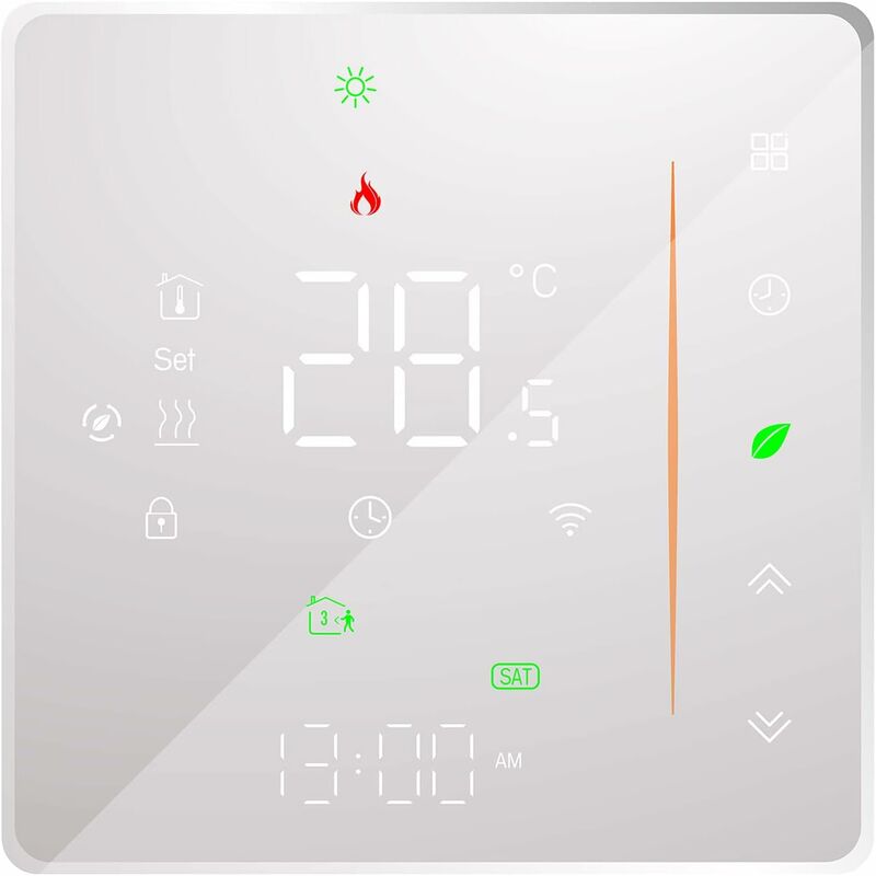 foto del prodotto fortuneville termostato wifi termostato per riscaldamento a pavimento supporto controllo app controllo vocale compatibile con alexa google