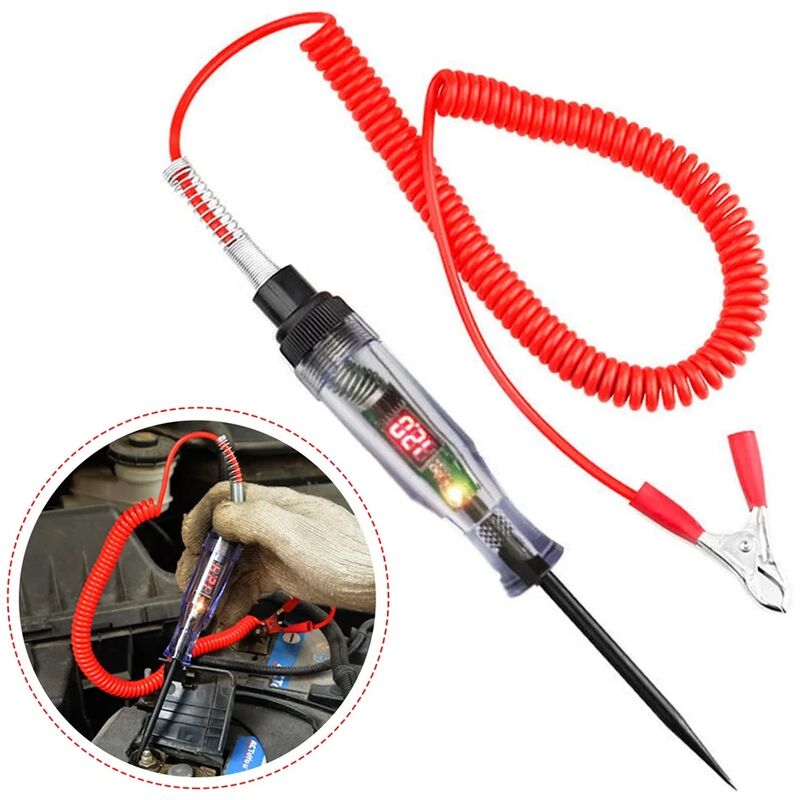 foto del prodotto fortuneville tester di circuito automatico di alta qualit tester di tensione per camion circuito dc 6v 12v 24v penna di prova per sonda
