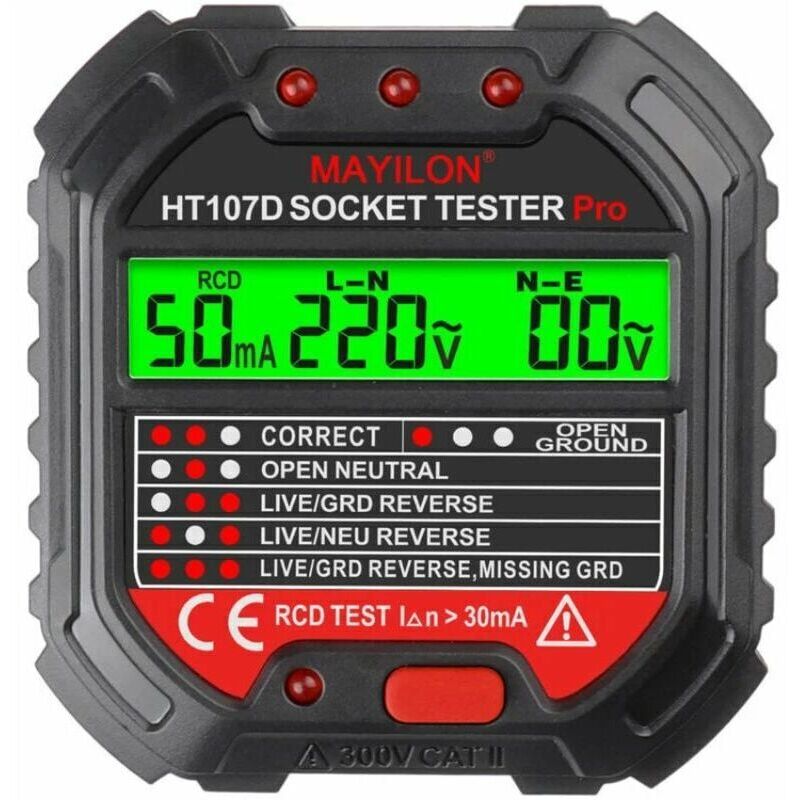 foto del prodotto fortuneville tester di messa a terra tester di potenza di linea presa misuratore di fase elettroscopio
