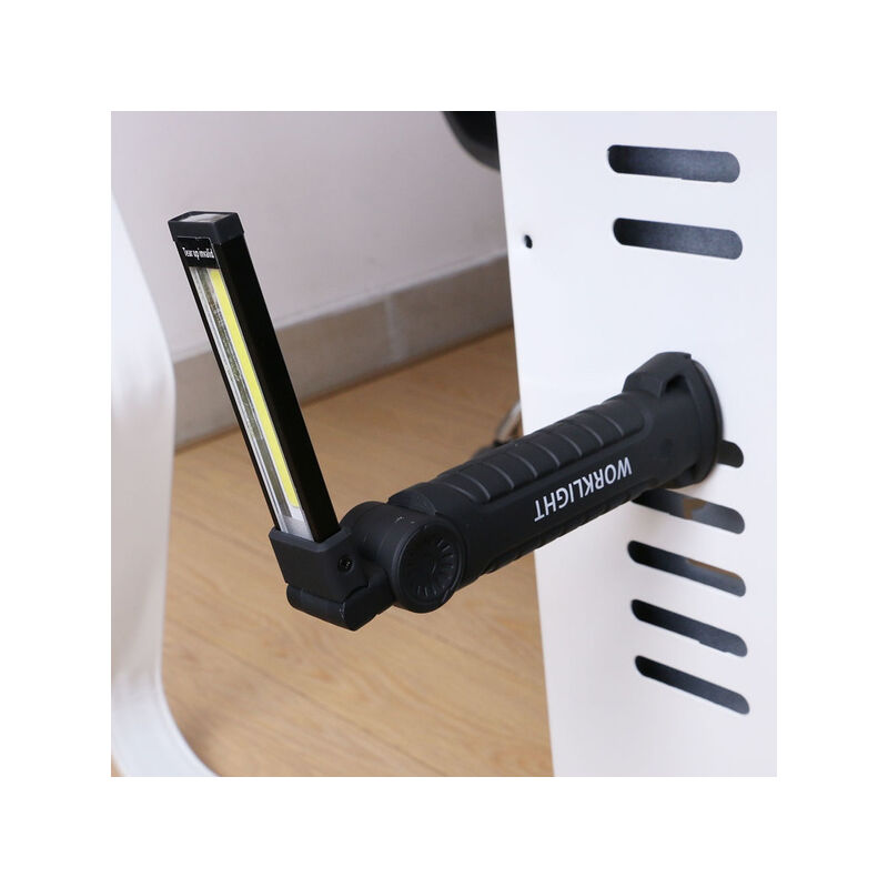 foto del prodotto fortuneville torcia a led torcia usb ricaricabile a led lampada da lavoro cob magnetica lanterna a gancio per luce di riparazione per auto da