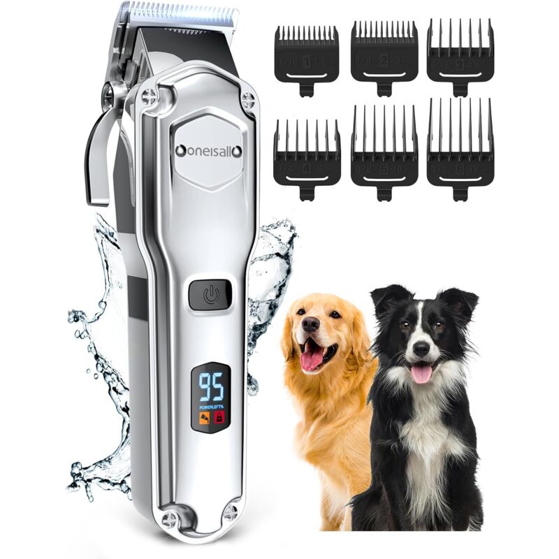 foto del prodotto fortuneville tosatrici per cani ipx7 impermeabili peli lunghi e spessi strumenti professionali per toelettatura animali senza fili ad alta potenza